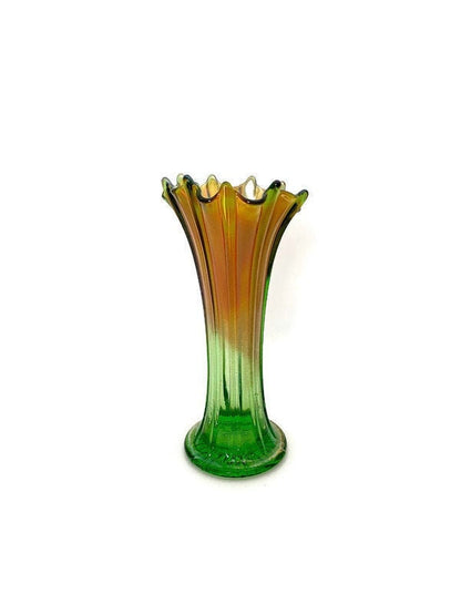 Antique Northwood Thin Ribbed Standard Swung Carnival Glass Vase at Duckwells