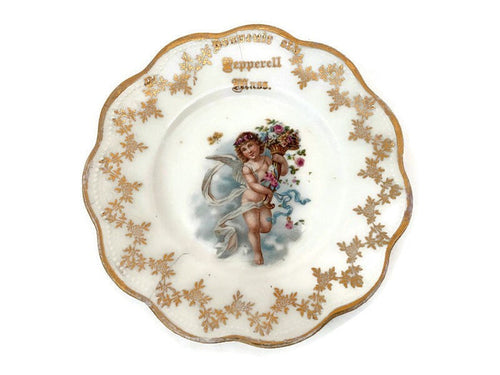 Antique Pepperell Massachusetts Limoges Porcelain Plate at Duckwells