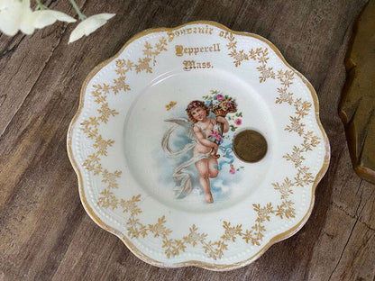 Antique Pepperell Massachusetts Limoges Porcelain Plate at Duckwells
