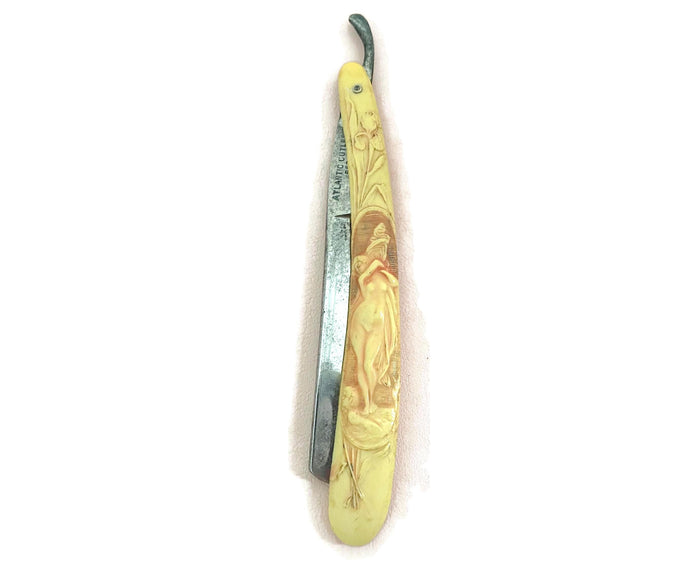 Antique Straight Edge Celluloid Razor at Duckwells