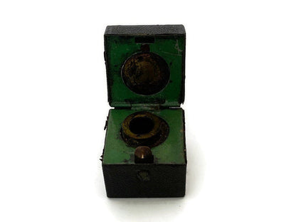 Antique Travel Inkwell in a Miniature Travel Case at Duckwells