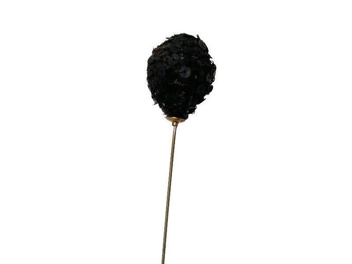 Antique Victorian Black Sequined Hatpin at Duckwells