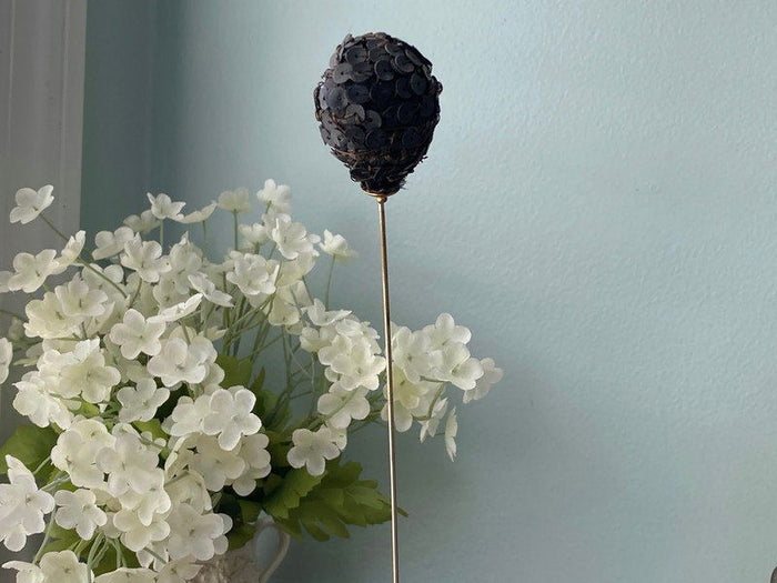 Antique Victorian Black Sequined Hatpin at Duckwells