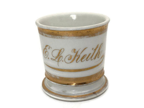 Antique White Limoges France Shaving Cup at Duckwells