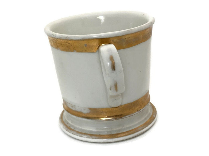 Antique White Limoges France Shaving Cup at Duckwells