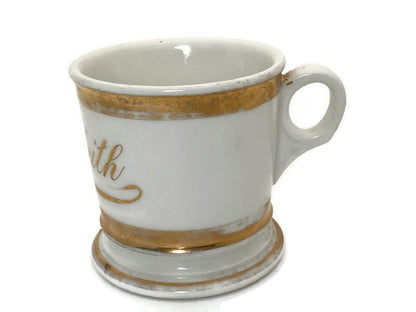 Antique White Limoges France Shaving Cup at Duckwells