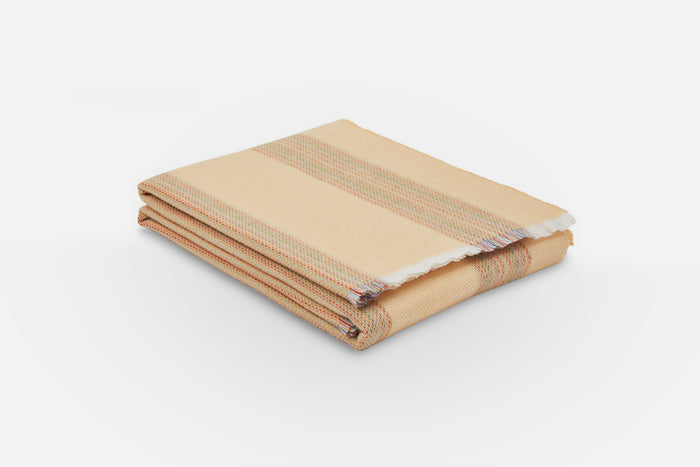 Apricot Seskin Lambswool Throw Blanket - Cushendale Woollen Mills