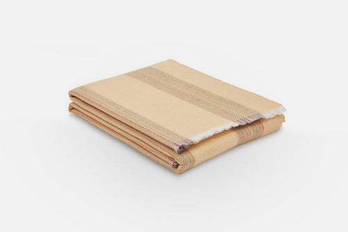 Apricot Seskin Lambswool Throw Blanket - Cushendale Woollen Mills