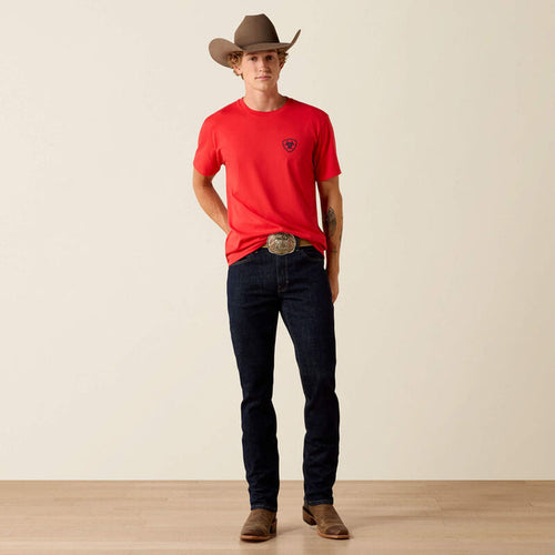 Ariat Men's Chinelos Hex Classic Fit T-Shirt in Mars Red