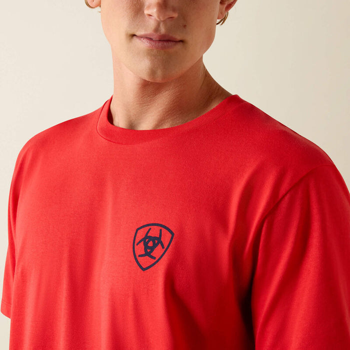 Ariat Men's Chinelos Hex Classic Fit T-Shirt in Mars Red