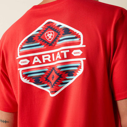 Ariat Men's Chinelos Hex Classic Fit T-Shirt in Mars Red