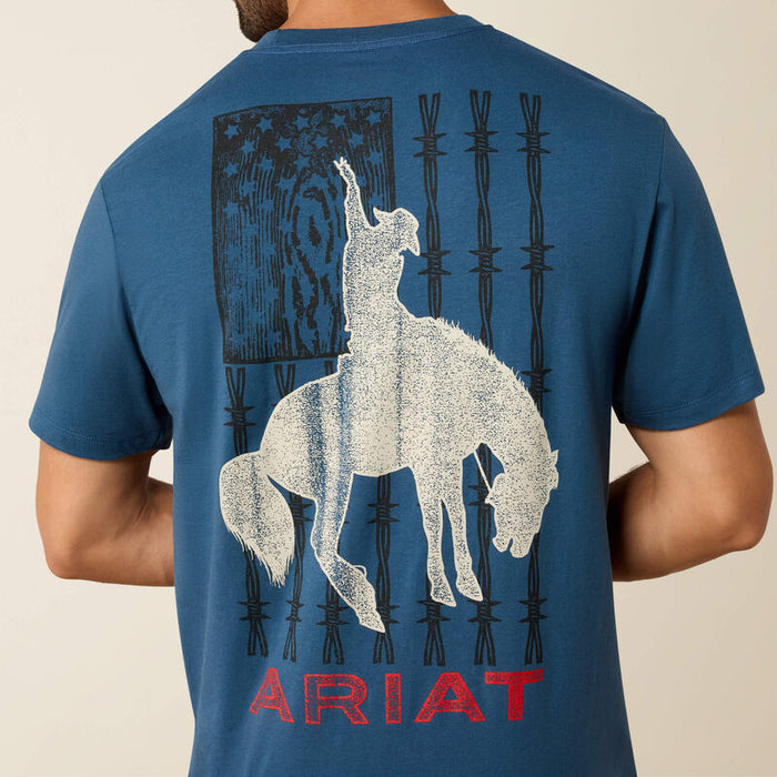 Ariat Men's Flag Bronco Classic Fit T-Shirt in Key Largo