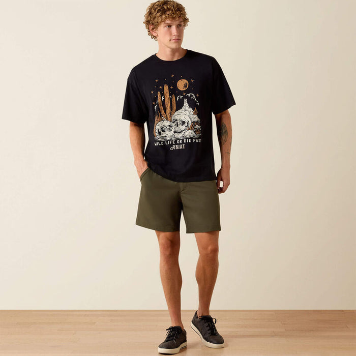 Ariat Men's Wild Life Boxy T-Shirt in Washed Black