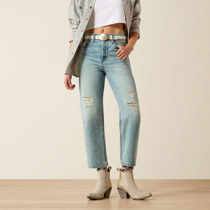 Ariat Women’s Ultra High Rise Tomboy Relaxed Straight Leg Jeans in Saratoga