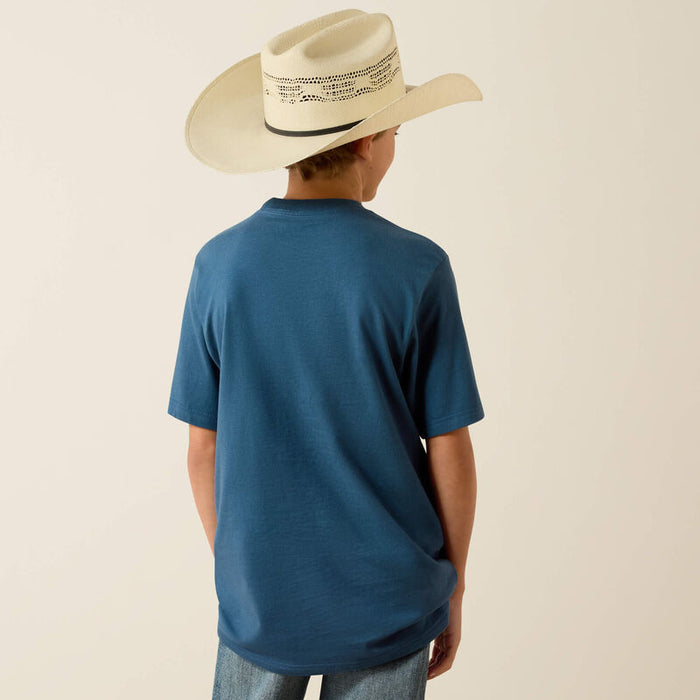 Ariat Youth Boy's S/S Flag Bronco T-Shirt in Key Largo