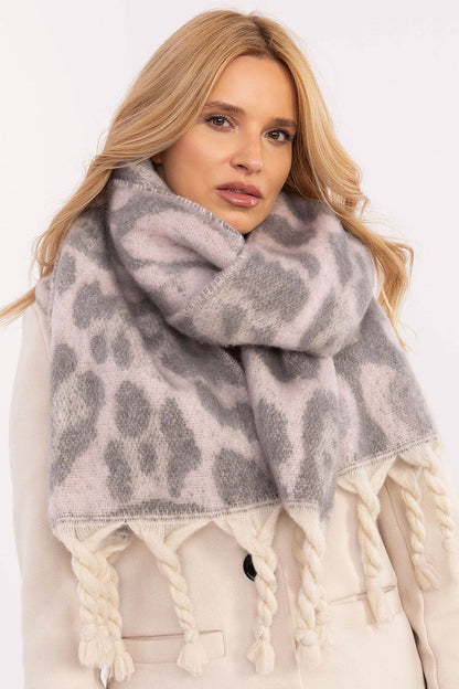 AT Animal Print Shawl for Women - Trendy Fashion Accessory pink one-size-fits-all - Scarves