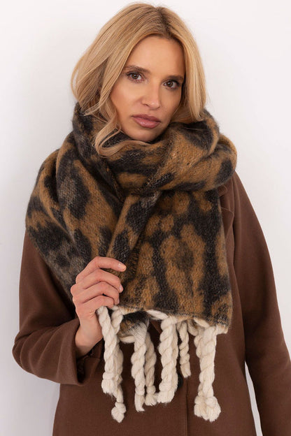 AT Animal Print Shawl for Women - Trendy Fashion Accessory brown one-size-fits-all - Scarves