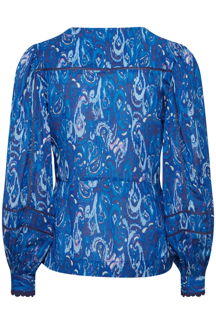 Atelier Reve 20119199 IRODILE LS Nebulas Blue Long Sleeve Blouse - Dotique