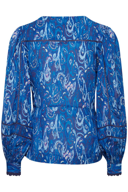 Atelier Reve 20119199 IRODILE LS Nebulas Blue Long Sleeve Blouse - Dotique