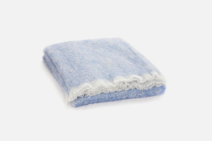 Azure Mooneen Mohair Throw Blanket - Cushendale Woollen Mills