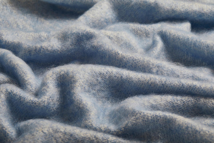 Azure Mooneen Mohair Throw Blanket - Cushendale Woollen Mills