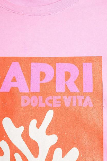 Baby Pink Capri Dolce Vita T-shirt Made in Italy - top