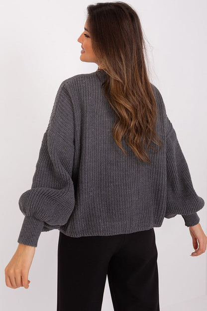 Badu Soft Classic Cardigan Jumper Balloon Sleeves - Cardigans