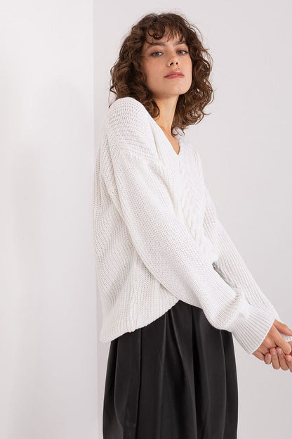 Badu Trendy Oversized Jumper for Women - Stylish Comfort beige one-size-fits-all - Sweaters
