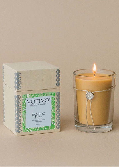 votivo aromatic candle bamboo leaf 6.8 oz