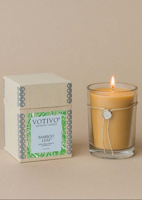 votivo aromatic candle bamboo leaf 6.8 oz