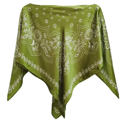 Bandana Paisley Print Scarf Poncho