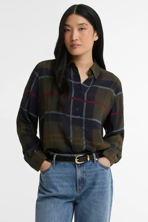 Barbour Kirklees Relaxed Shirt Shadow Classic Tartan LSH1769TN43 by Barbour Shop Barbour at Dotique