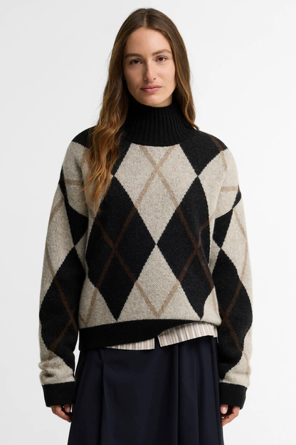 Barbour Marlow Argyle Wool Jumper Multi LKN1833MI11 Shop Barbour at Dotique