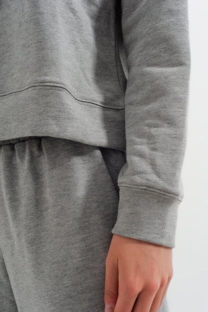 Basic hoodie in grey