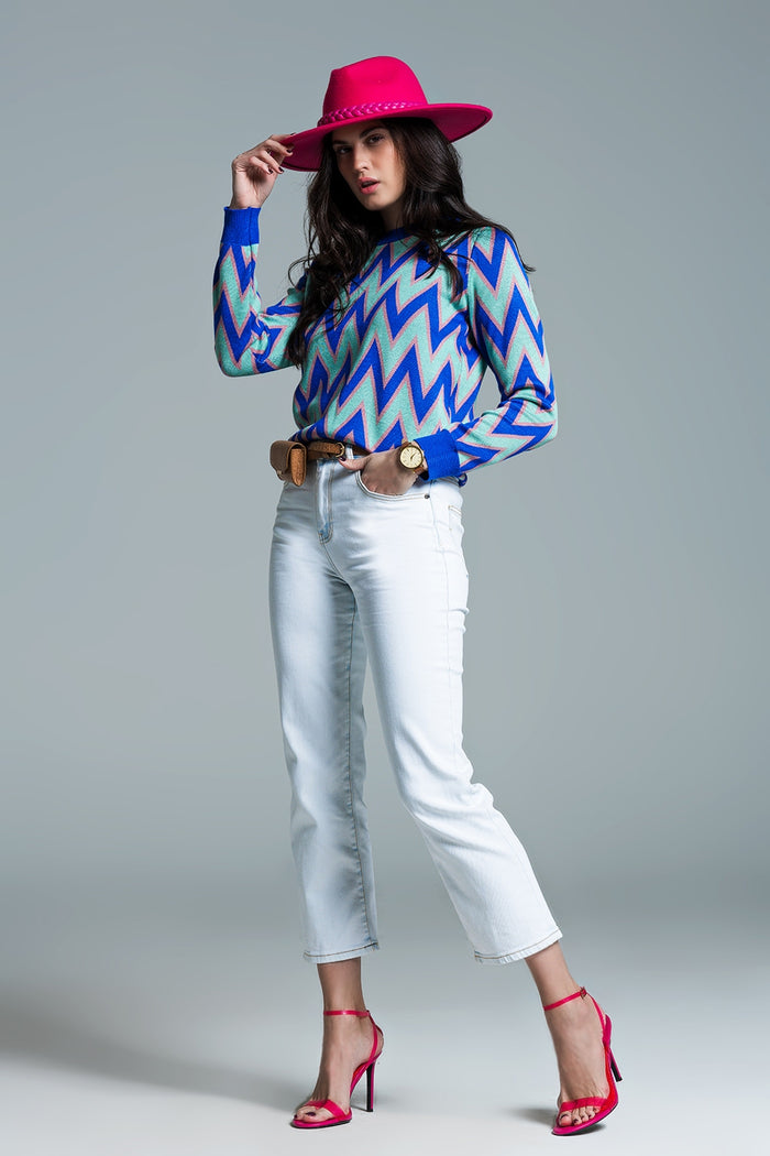 Basic Straight Leg Bleached Jeans - Denim