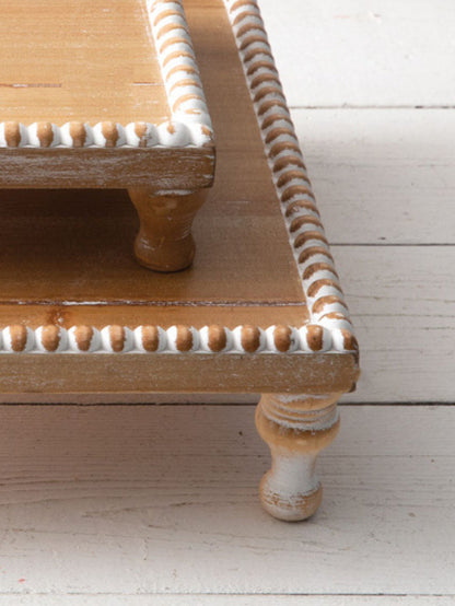 Beaded Wood Riser Set