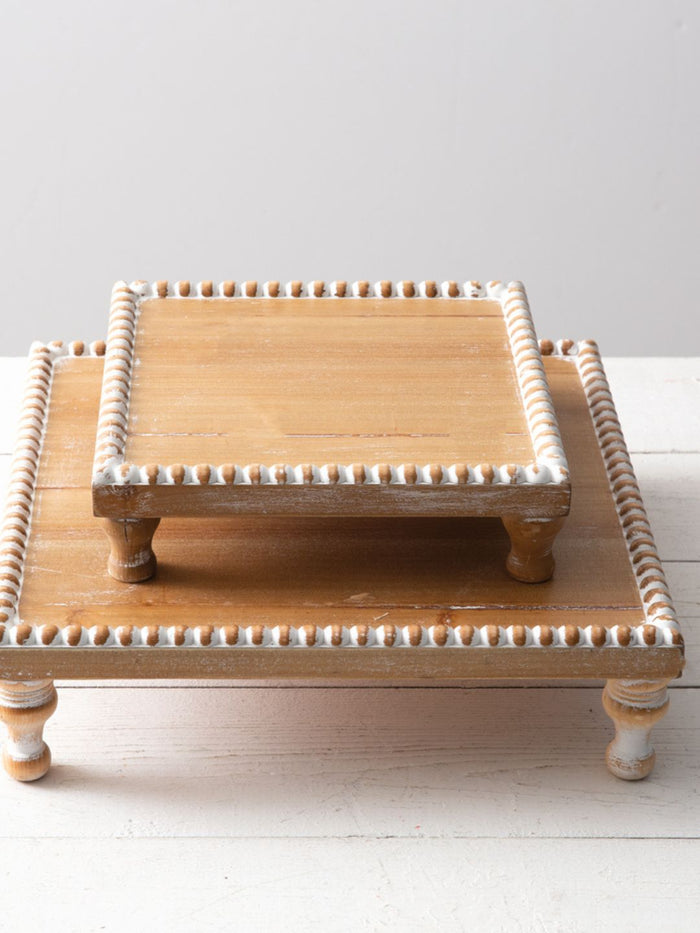 Beaded Wood Riser Set