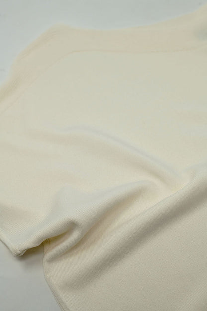 Beige boat neck relaxed sweater