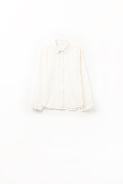 beige chiffon shirt with sequin detail - Shirts