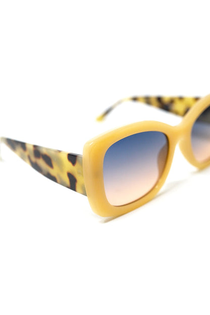 Beige Oversized Oval Sunglasses in Acetate
