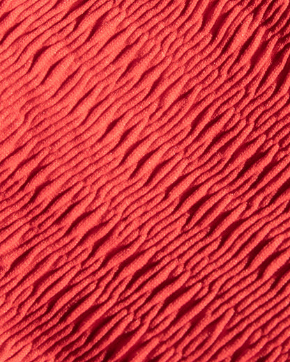 Close-up of pucker up pout crinkle textured fabric used in the LSPACE pucker up pout.