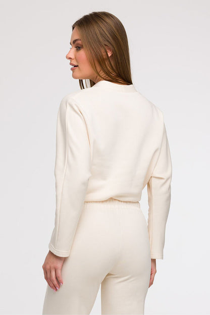 BeWear Long Sleeves Versatile Wrap Sweatshirt Top - Sweaters