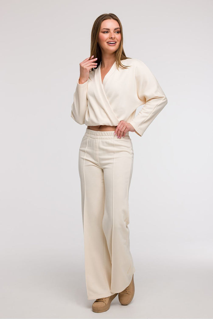 BeWear Womens High Waisted Loungewear Trousers beige - Trousers