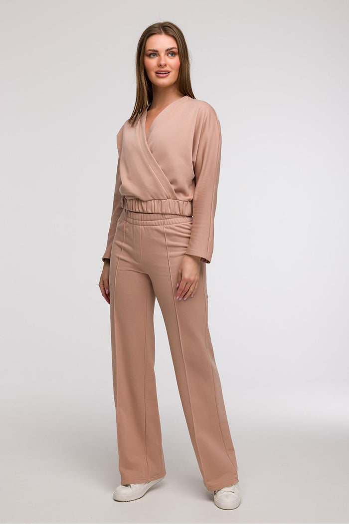 BeWear Womens High Waisted Loungewear Trousers beige 2 - Trousers