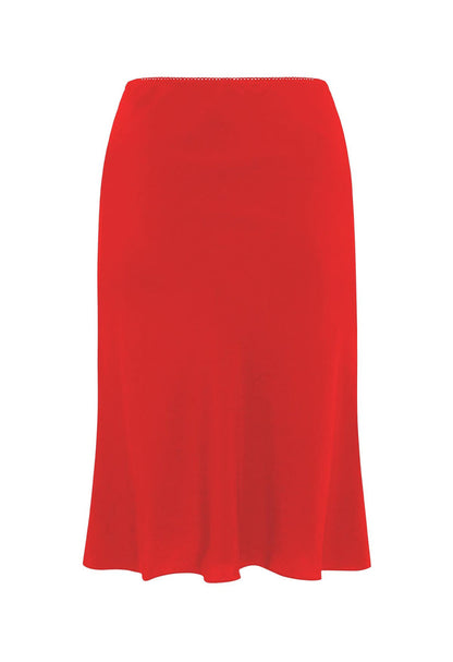 Bias Knee Skirt Pomodoro Silk