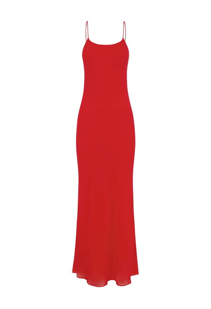 Bias Slip Dress Pomodoro