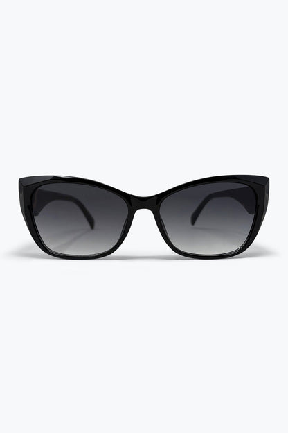 Black Cat Eye Thick Frame Gradient Lens Sunglasses