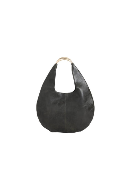 Black Oval Shoulder Bag - Bag