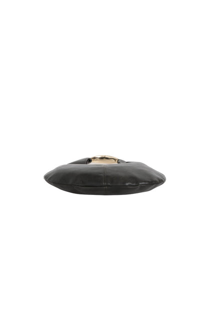 Black Oval Shoulder Bag - Bag