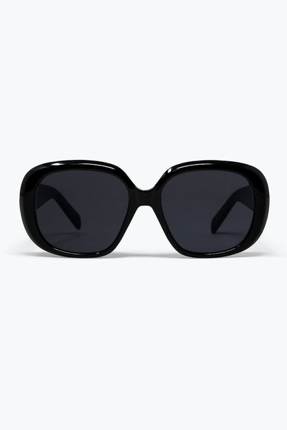 Black Oversize Square Frame Full Coverage Sunglasses